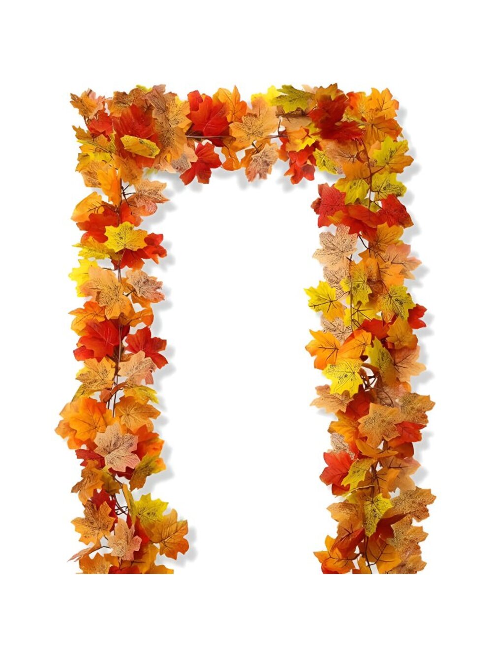 13FT Fall Leaf Garlands 2 PCS Fall Garland for Mantle Thanksgiving Fall